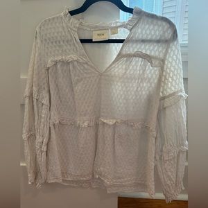 Super cute white anthropology blouse